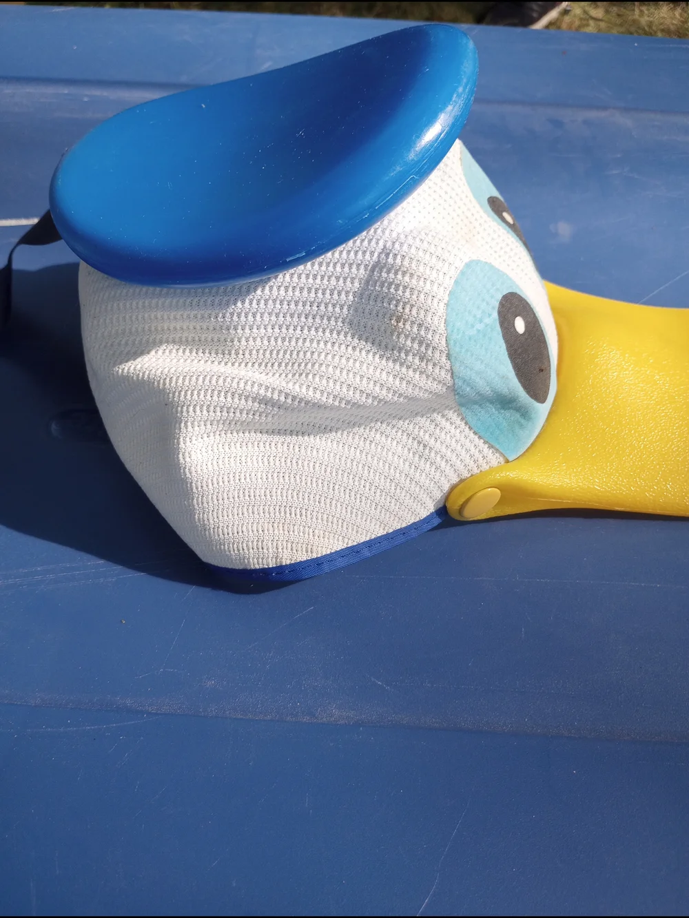 Disney Donald Duck Kids Hat - Blue, White, Yellow With A Squeeze Squeak Bill